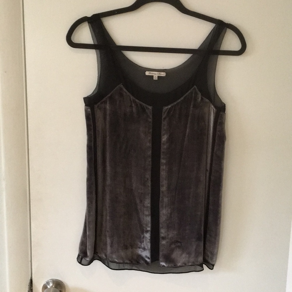 Romantic silk velvet top